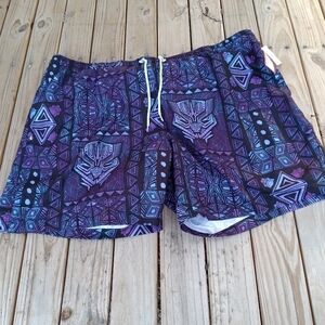 New Men's Purple Marvel Lined Swim Trunks Size XXL Pockets
